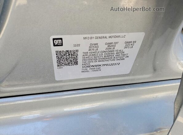 1G6DN5RK7P0122372 2023 CADILLAC CT5 Gray Vista del compartimento del motor