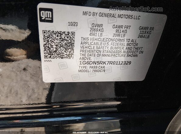 1G6DN5RK7R0112329 2024 CADILLAC CT5 Black Engine compartment view