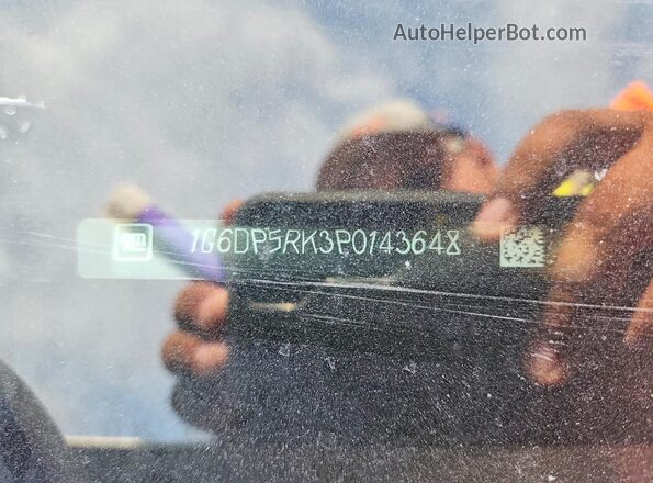 1G6DP5RK3P0143648 2023 CADILLAC CT5 White Vista de la etiqueta del VIN
