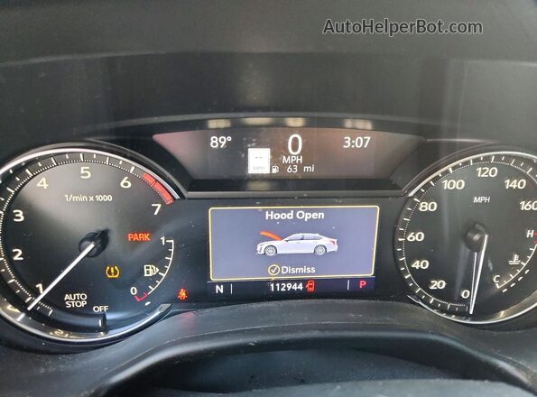 1G6DP5RK4M0112873 2021 CADILLAC CT5 White Вид щитка приладів