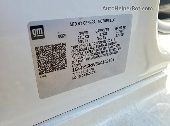 1G6DS5RW8S0102992 2025 CADILLAC CT5 White Vista del compartimento del motor
