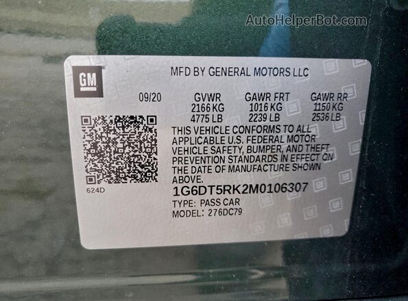 1G6DT5RK2M0106307 2021 CADILLAC CT5 Green 