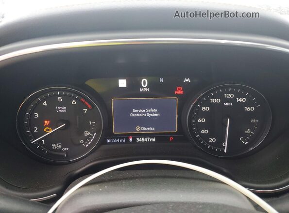 1G6DU5RK8L0119686 2020 CADILLAC CT5 White Вид щитка приладів