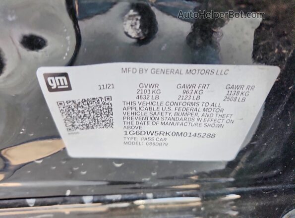 1G6DW5RK0M0145288 2021 CADILLAC CT5 Black Engine compartment view