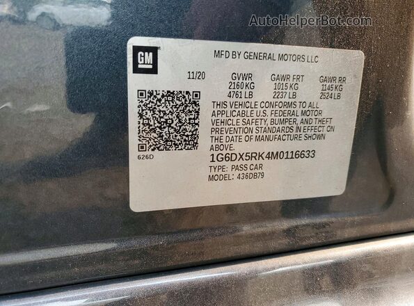 1G6DX5RK4M0116633 2021 CADILLAC CT5 Teal Engine compartment view
