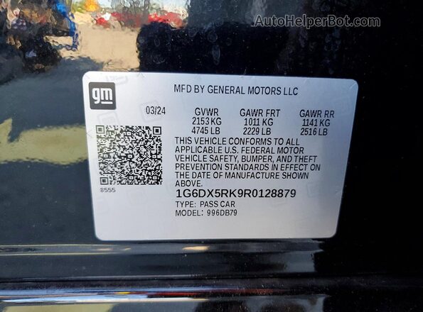 1G6DX5RK9R0128879 2024 CADILLAC CT5 Black Vista del compartimento del motor