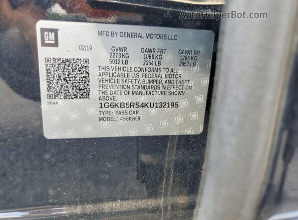 1G6KB5RS4KU132195 2019 CADILLAC CT6 Черный 