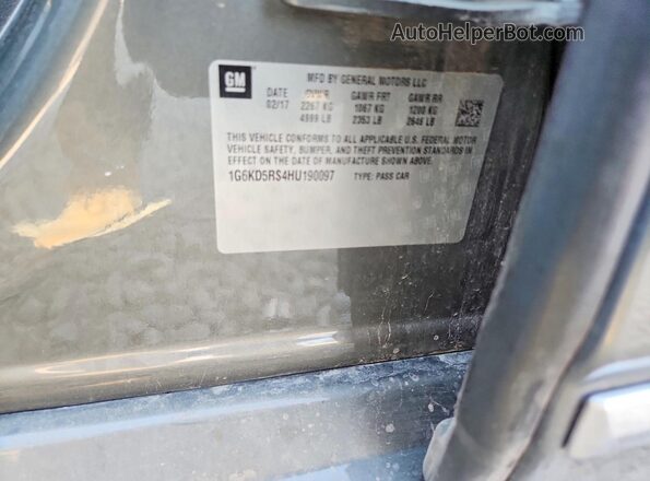 1G6KD5RS4HU190097 2017 CADILLAC CT6 Серый Вид подкапотного пространства