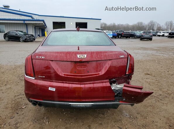 1G6KF5RS0HU182007 2017 CADILLAC CT6 Red უკანა ხედი
