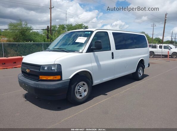 1GAWGEFG6J1282916 2018 CHEVROLET EXPRESS White წინა მარცხენა ხედი სამი მეოთხედიდან