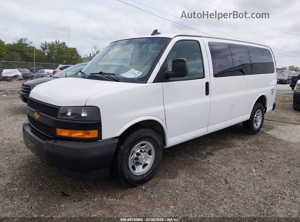 1GAWGEFG8K1334080 2019 CHEVROLET EXPRESS White Առջևի ձախ երեք քառորդ տեսարան