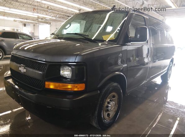 1GAZGNFFXH1300896 2017 CHEVROLET EXPRESS Gray Առջևի ձախ երեք քառորդ տեսարան