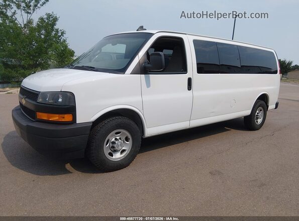 1GAZGNFG3K1355349 2019 CHEVROLET EXPRESS White წინა მარცხენა ხედი სამი მეოთხედიდან