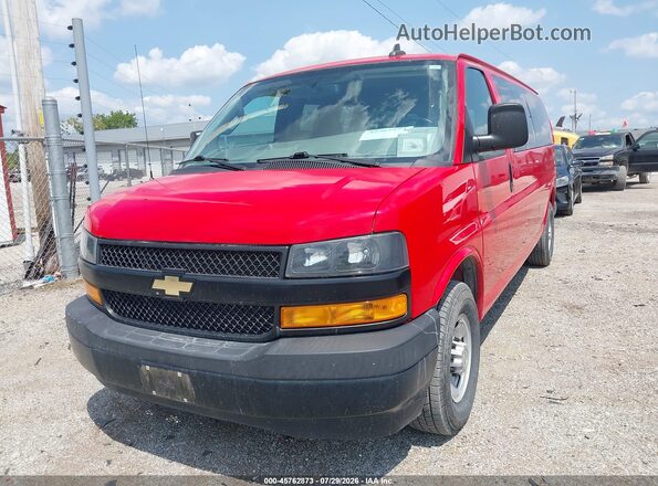 1GAZGNFP5M1152417 2021 CHEVROLET EXPRESS Red Front view