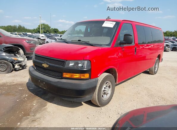 1GAZGNFP8P1111221 2023 CHEVROLET EXPRESS Red Передня ліва чверть