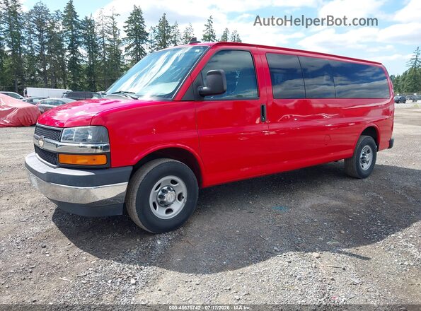 1GAZGPFG2H1109607 2017 CHEVROLET EXPRESS Red Передня ліва чверть