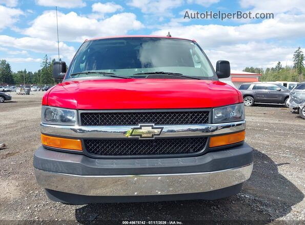 1GAZGPFG2H1109607 2017 CHEVROLET EXPRESS Red Вид щитка приладів