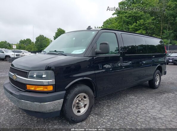 1GAZGPFG5J1308723 2018 CHEVROLET EXPRESS Black წინა მარცხენა ხედი სამი მეოთხედიდან