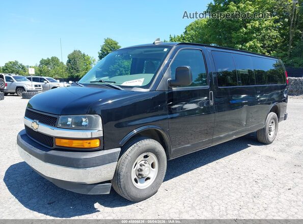 1GAZGPFG7J1308643 2018 CHEVROLET EXPRESS Черный Передняя левая четверть