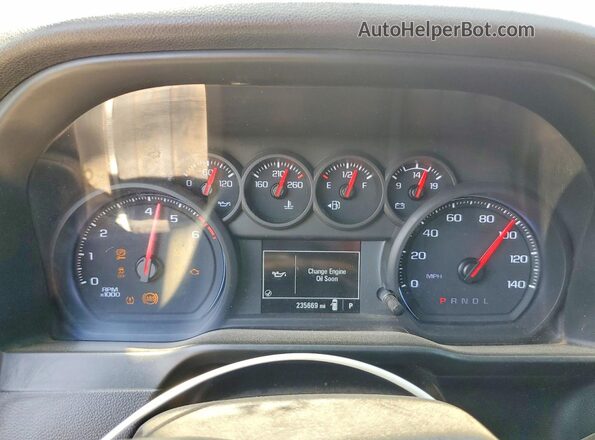 1GC0WLE7XLF345687 2020 CHEVROLET SILVERADO White Vista del cuadro de instrumentos