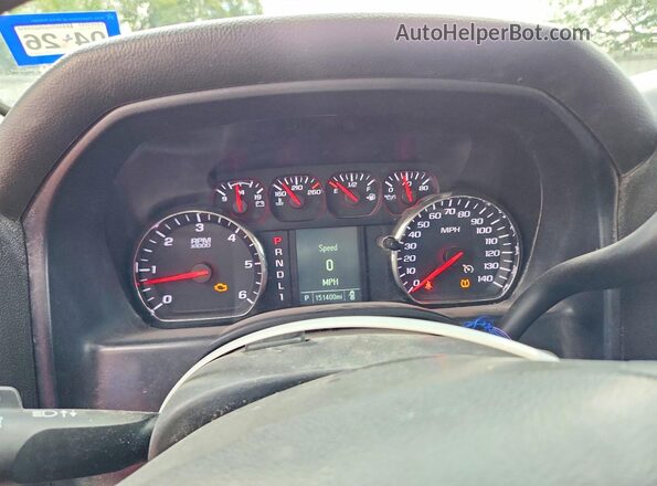 1GC1KREG6KF102685 2019 CHEVROLET SILVERADO White Вид щитка приладів