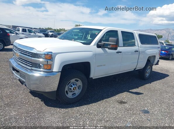 1GC1KUEG2JF257753 2018 CHEVROLET SILVERADO Белый Передняя левая четверть