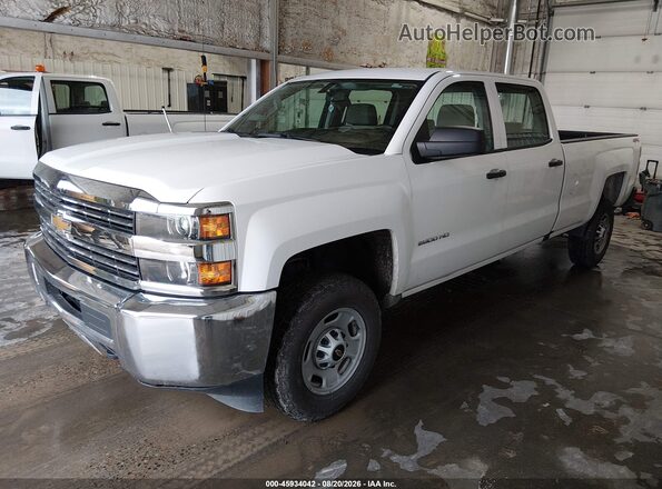 1GC1KUEG7JF256114 2018 CHEVROLET SILVERADO White Առջևի ձախ երեք քառորդ տեսարան