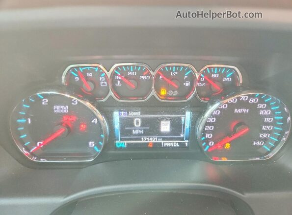 1GC1KUEY4KF136202 2019 CHEVROLET SILVERADO Black Вид щитка приладів