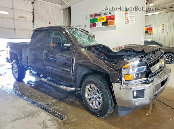 1GC1KVEG6JF144376 2018 CHEVROLET SILVERADO Черный Передняя правая четверть