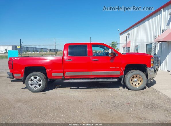 1GC1KWEY1JF218026 2018 CHEVROLET SILVERADO Red Vista interior trasera