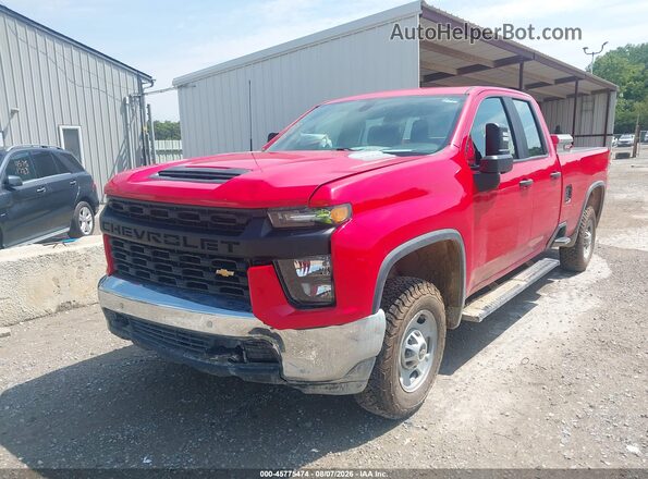 1GC2WLE7XMF248032 2021 CHEVROLET SILVERADO Red Вид спереду