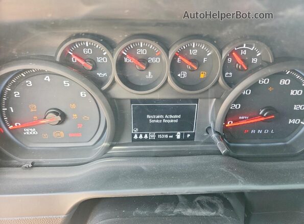 1GC4KME79SF366290 2025 CHEVROLET SILVERADO White Widok zestawu wskaźników