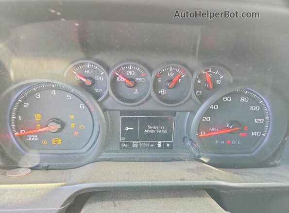 1GC4YME76LF109314 2020 CHEVROLET SILVERADO White Вид щитка приладів