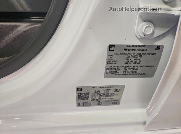 1GC4YME78NF211779 2022 CHEVROLET SILVERADO White ძრავის განყოფილების ხედი