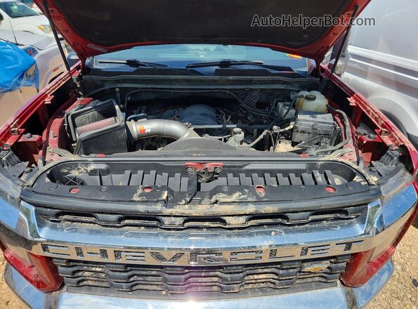 1GC4YNE73NF268302 2022 CHEVROLET SILVERADO Red Vista del compartimento del motor