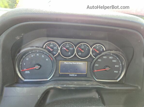 1GC4YNE73NF268302 2022 CHEVROLET SILVERADO Red Vista del cuadro de instrumentos