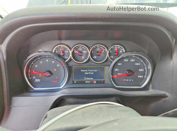 1GC4YNE78MF126008 2021 CHEVROLET SILVERADO Blue Vista del cuadro de instrumentos