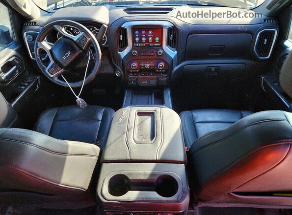 1GC4YPEY3NF353693 2022 CHEVROLET SILVERADO Черный Вид панели приборов