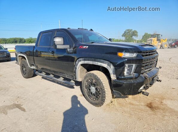 1GC4YPEY3NF353693 2022 CHEVROLET SILVERADO Черный Передняя правая четверть