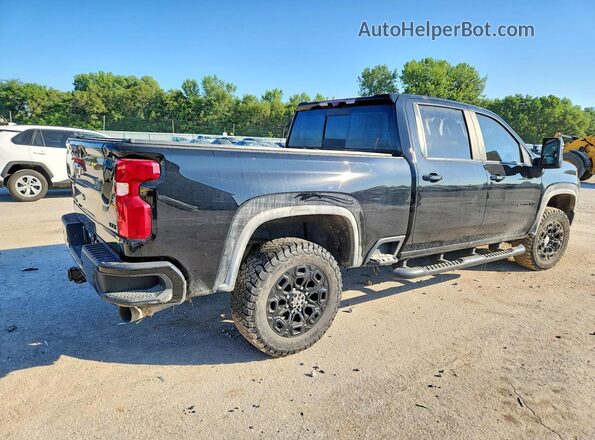 1GC4YPEY3NF353693 2022 CHEVROLET SILVERADO Черный Задняя правая четверть