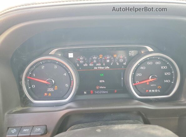 1GC4YPEY5LF105507 2020 CHEVROLET SILVERADO White Vista del cuadro de instrumentos