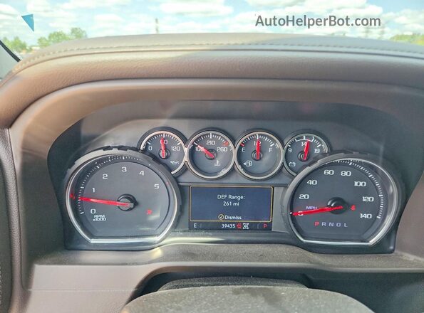 1GC4YPEY6MF230775 2021 CHEVROLET SILVERADO Белый Вид щитка приборов