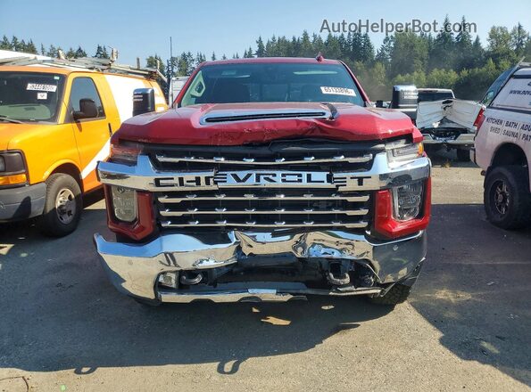 1GC4YPEY7LF130294 2020 CHEVROLET SILVERADO Red წინა ხედი