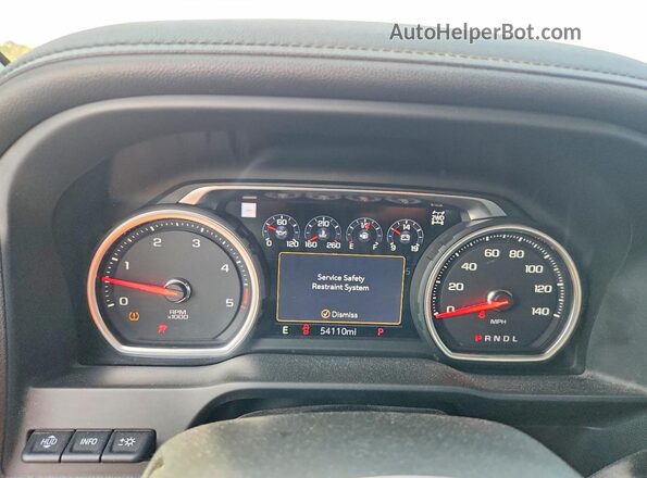 1GC4YREY0MF159407 2021 CHEVROLET SILVERADO White Vista del cuadro de instrumentos