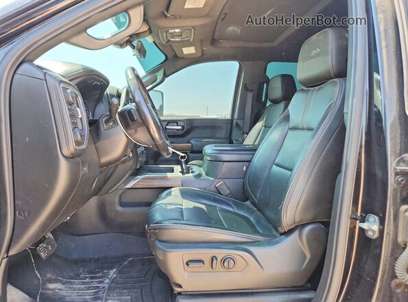 1GC4YREY2LF170441 2020 CHEVROLET SILVERADO Black Вид салону спереду