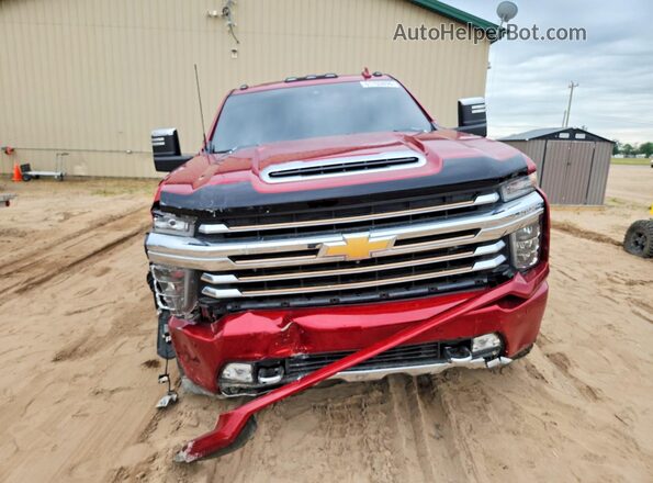 1GC4YREY3MF188528 2021 CHEVROLET SILVERADO Burgundy Вид спереду