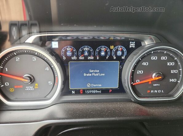 1GC4YREY3MF188528 2021 CHEVROLET SILVERADO Burgundy Вид щитка приладів