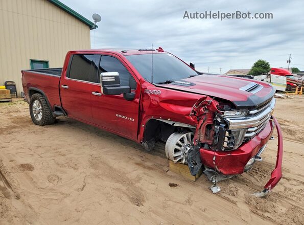 1GC4YREY3MF188528 2021 CHEVROLET SILVERADO Burgundy Передня права чверть