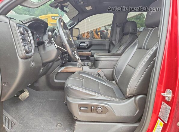 1GC4YREY3MF188528 2021 CHEVROLET SILVERADO Burgundy Вид салону спереду