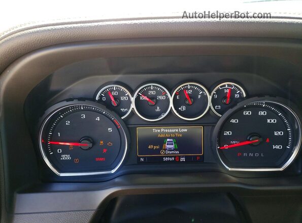 1GC4YUEY4MF291279 2021 CHEVROLET SILVERADO White Instrument cluster view